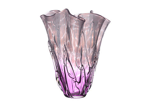 Ваза "Оттепель" сиреневая (средняя)